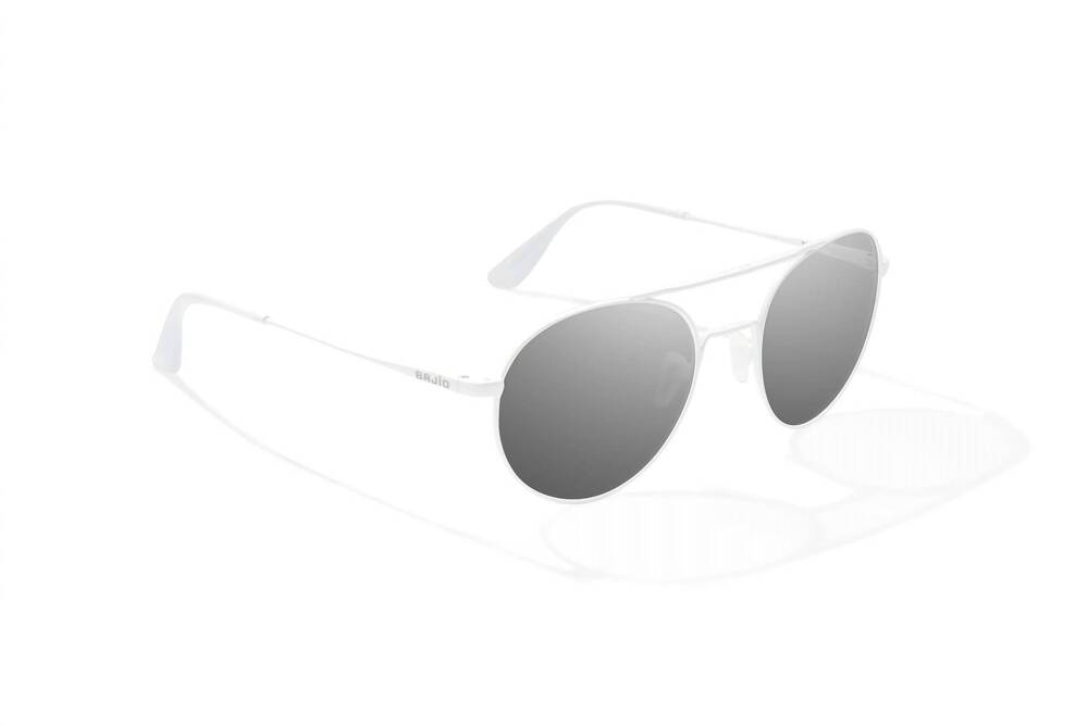 NEW BAJIO tionia unisex sunglasses in white gloss/ gray